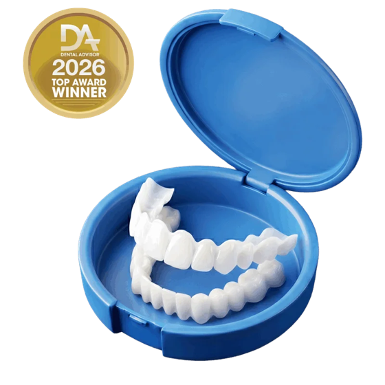 One kit of WellaSmile removable dental veneers in its case